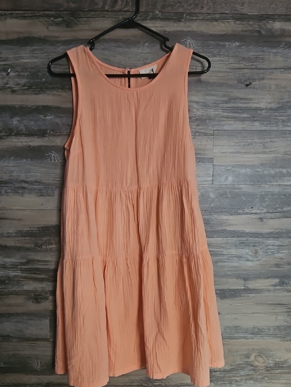 Universal Thread Peach Sleeveless Tiered Mini Dress